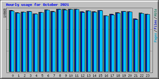 Hourly usage for October 2021