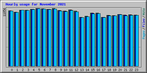 Hourly usage for November 2021