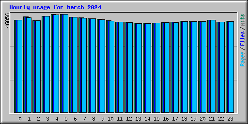 Hourly usage for March 2024