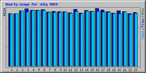 Hourly usage for July 2024