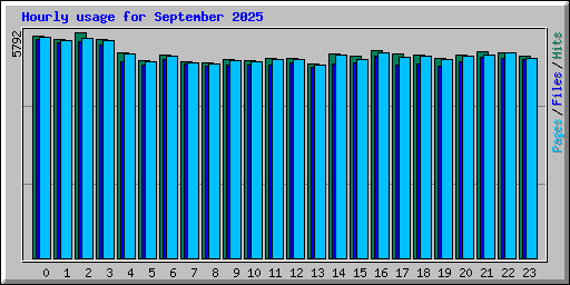 Hourly usage for September 2025