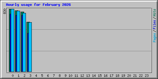 Hourly usage for February 2026