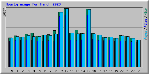 Hourly usage for March 2026